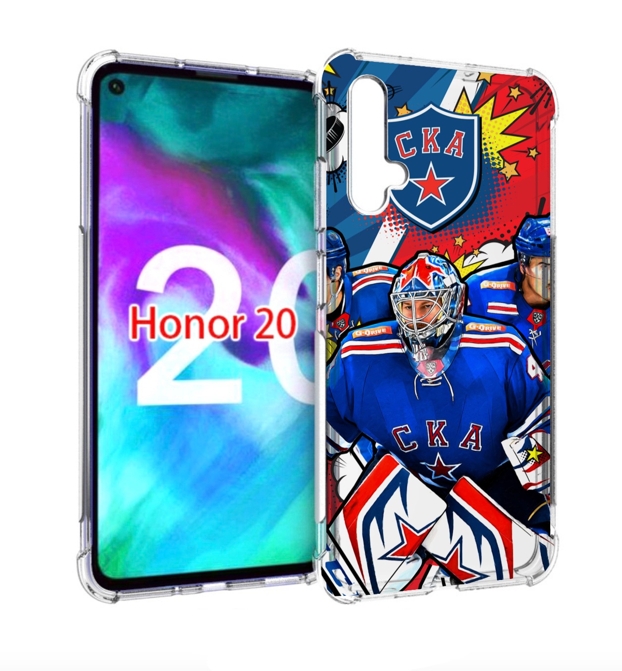 

Чехол бампер MyPads хк ска спб мужской для Honor 20, Прозрачный, Tocco