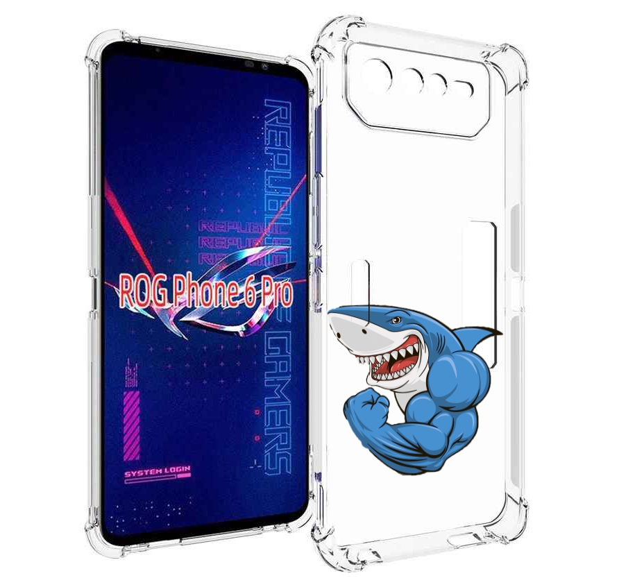 

Чехол MyPads накаченная акула для Asus ROG Phone 6 Pro, Прозрачный, Tocco