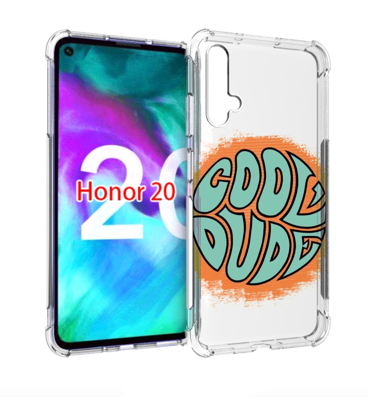 

Чехол бампер MyPads хороший приятель для Honor 20, Прозрачный, Tocco