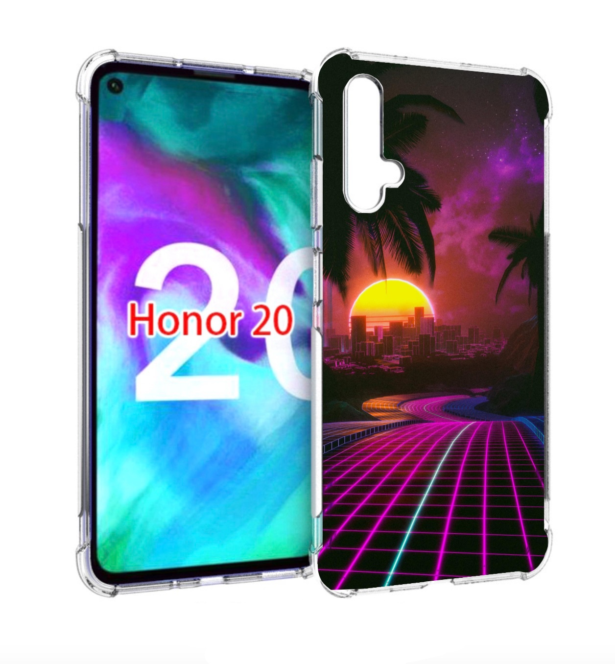 

Чехол бампер MyPads хотлайнмайами 2 для Honor 20, Прозрачный, Tocco