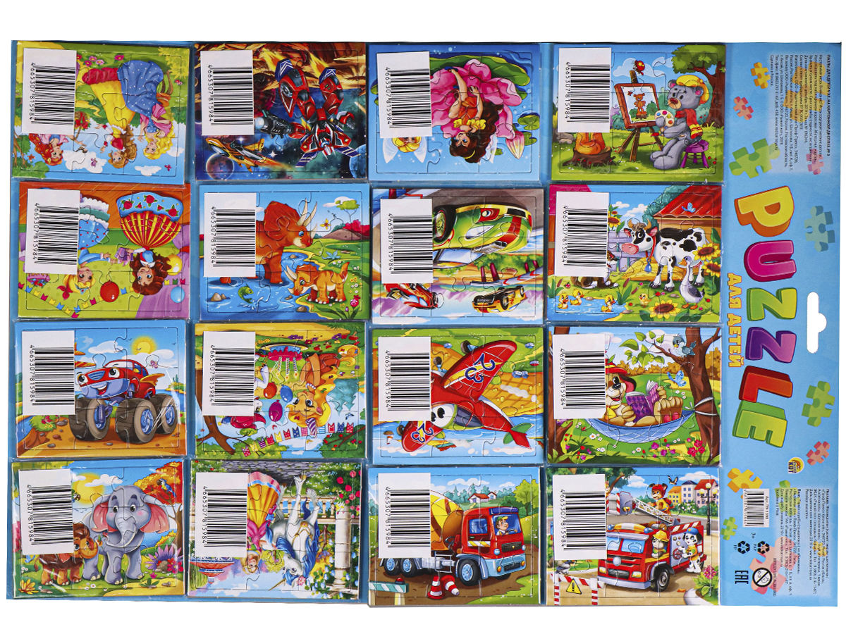 

Комплект пазлов №3 (в комплекте 16 пакетов по 9 элементов) Рыжий кот П9-1598/PK, П9-1598/PK