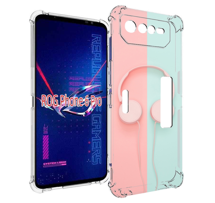 

Чехол MyPads наушники-минимализм для Asus ROG Phone 6 Pro, Прозрачный, Tocco