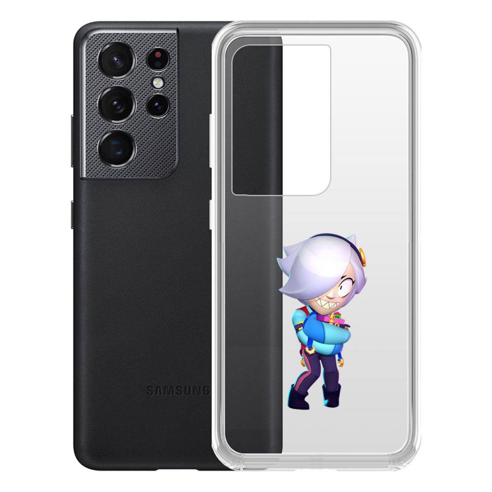 

Чехол-накладка Brawl Stars-Колетт для Samsung Galaxy S21 Ultra (G998)
