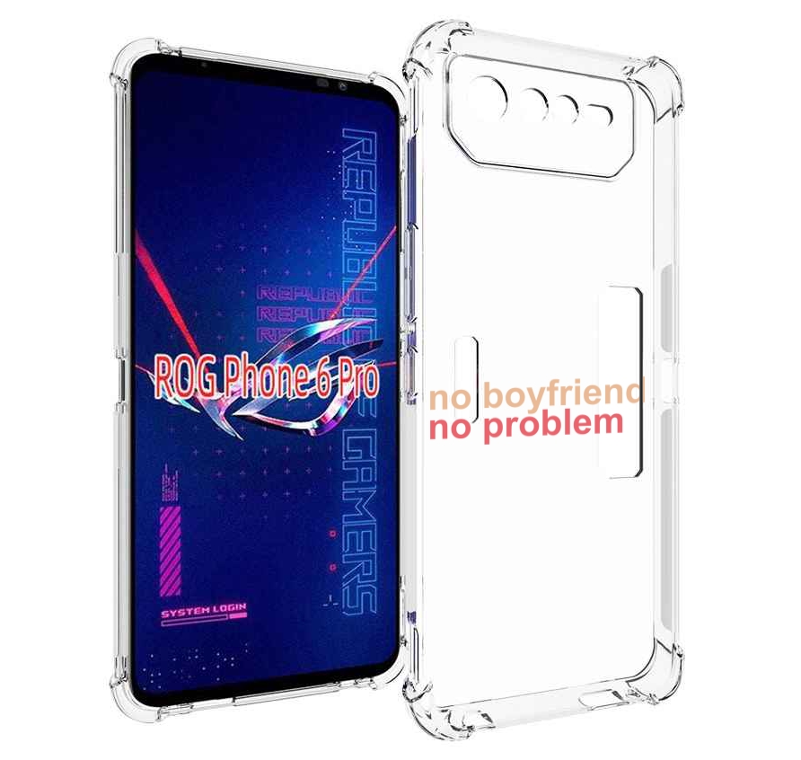 

Чехол MyPads нет-парня-нет-проблем для Asus ROG Phone 6 Pro, Прозрачный, Tocco