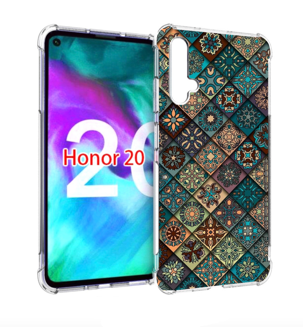 

Чехол бампер MyPads ячейки с арнаментами для Honor 20 Honor, Прозрачный, Tocco