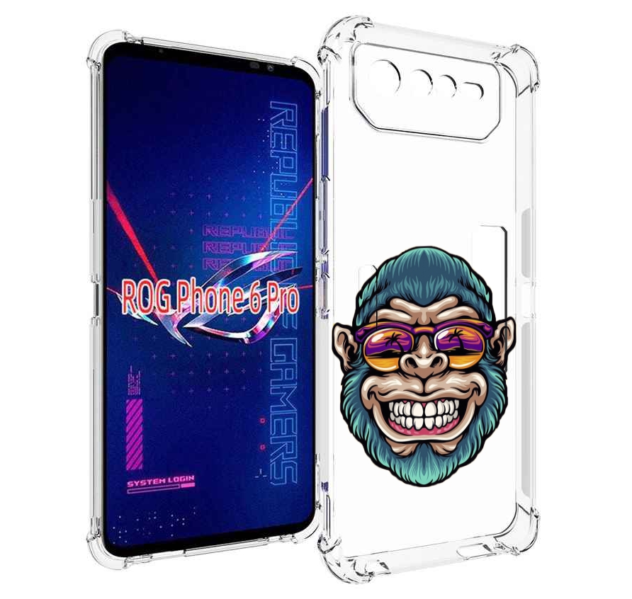 

Чехол MyPads обезьяна улыбается для Asus ROG Phone 6 Pro, Прозрачный, Tocco