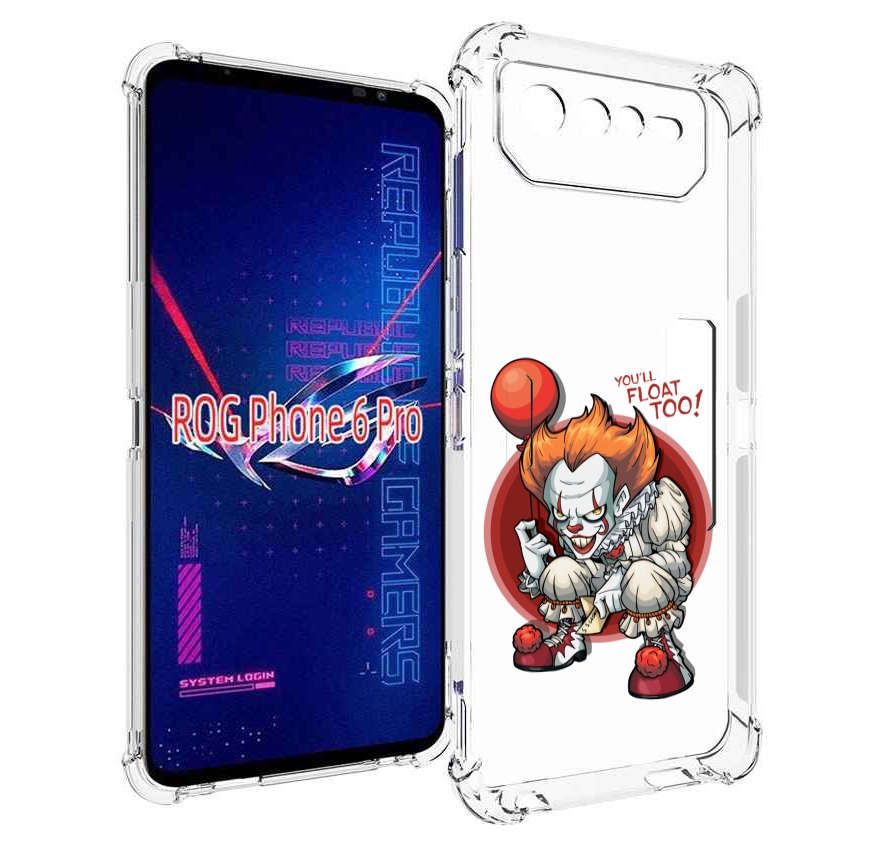 

Чехол MyPads одетый-клоун для Asus ROG Phone 6 Pro, Прозрачный, Tocco