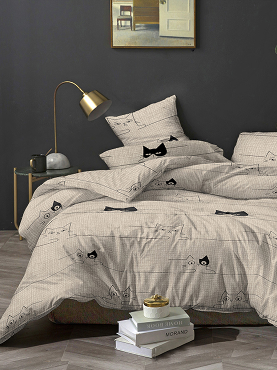 

Пододеяльник Simple House Gatto евро на молнии 200x215 см полисатин