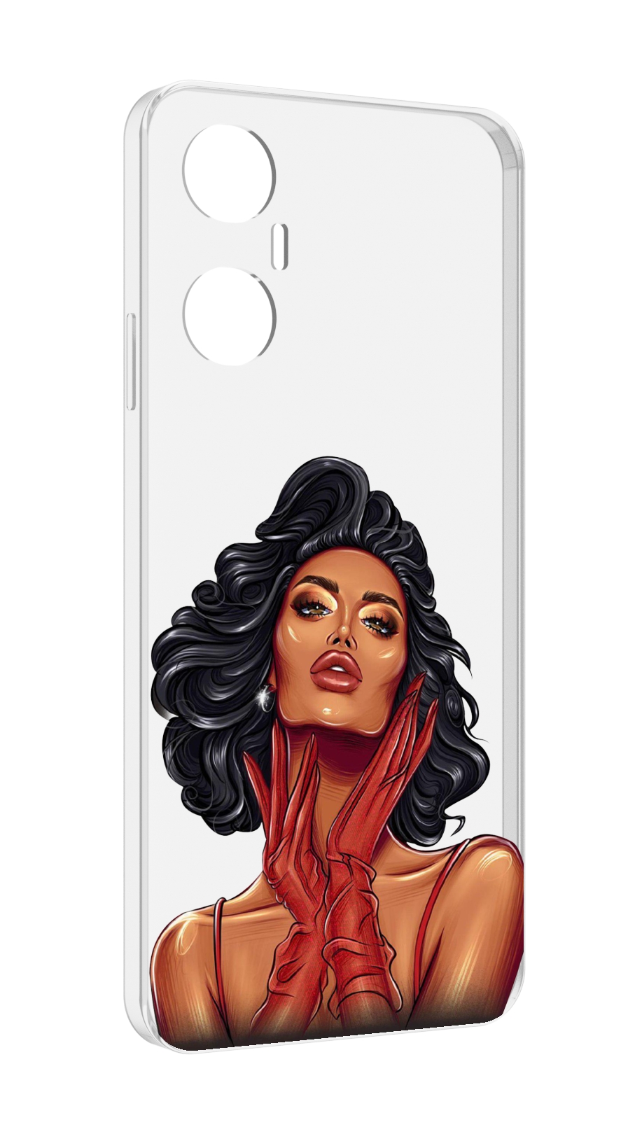 

Чехол MyPads мулатка-в-перчатках женский для Infinix Hot 20 5G, Прозрачный, Tocco
