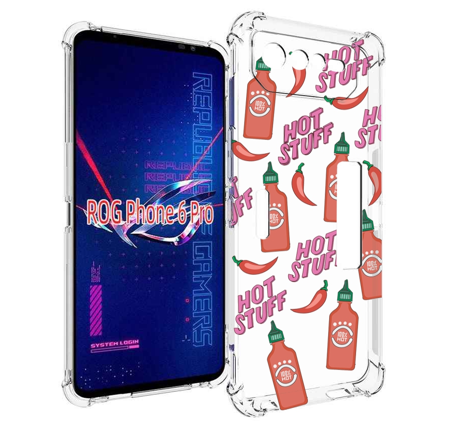 

Чехол MyPads острые-перчики для Asus ROG Phone 6 Pro, Прозрачный, Tocco