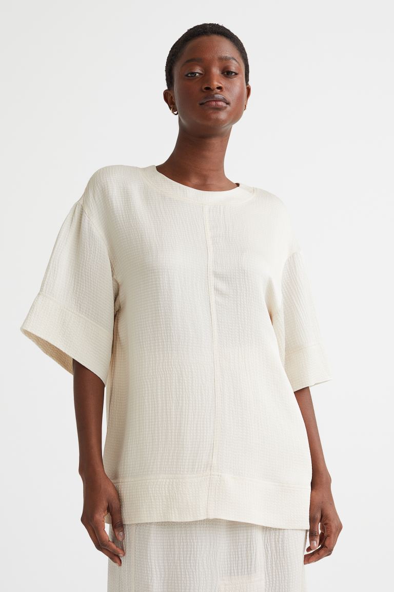 

Блуза женская H&M 1072531001 бежевая XS (доставка из-за рубежа), Бежевый, 1072531001
