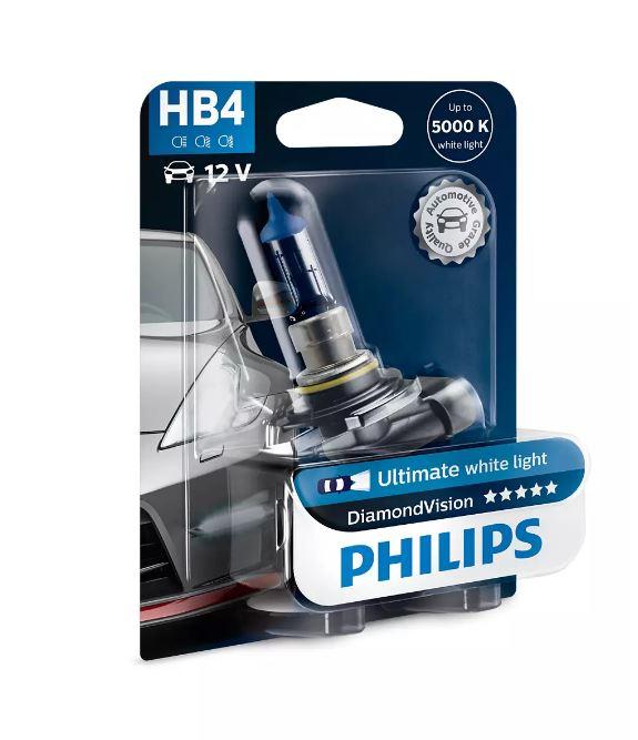 

Лампа Hb4 12v (55w) Diamond Vision, 1шт. Блистер [5000k] Philips арт. 9006DVB1