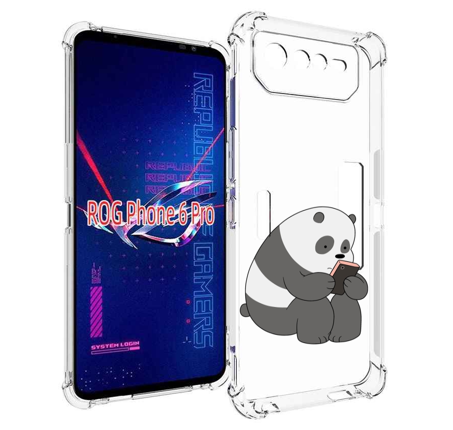 

Чехол MyPads панда-в-телефоне для Asus ROG Phone 6 Pro, Прозрачный, Tocco