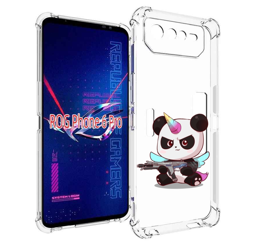 

Чехол MyPads панда-единорог детский для Asus ROG Phone 6 Pro, Прозрачный, Tocco