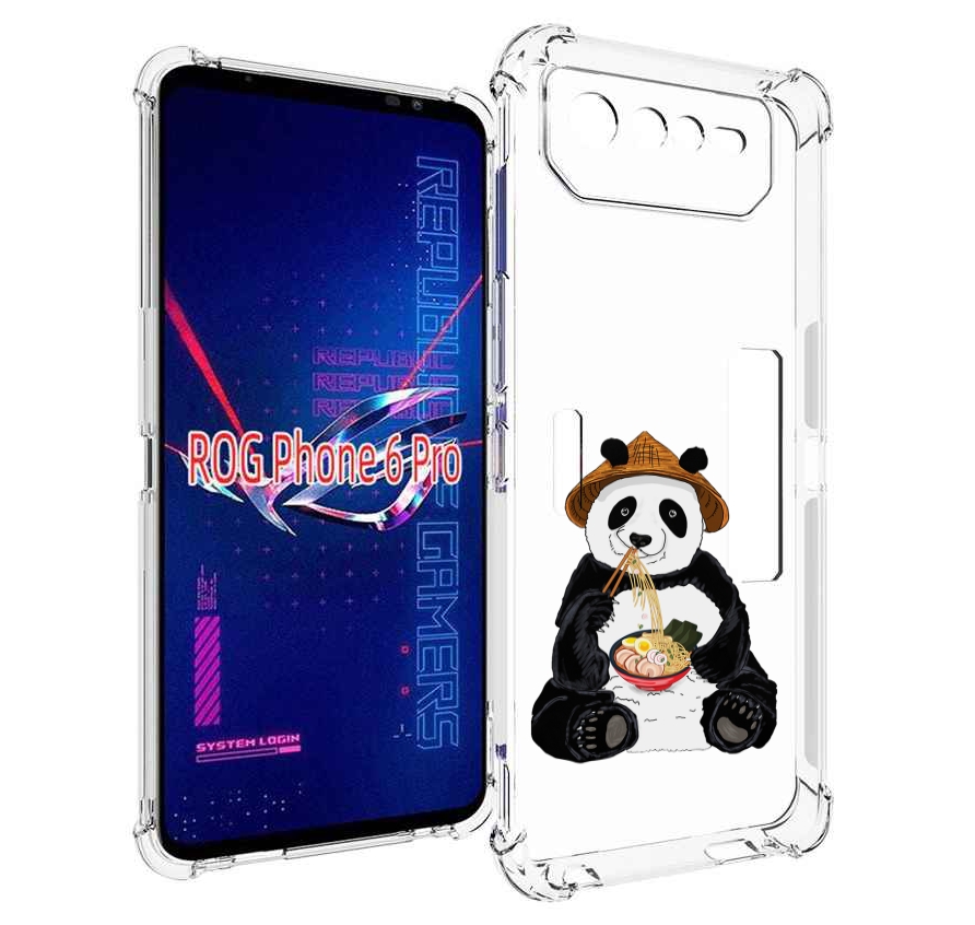 

Чехол MyPads панда-любит-лапшу для Asus ROG Phone 6 Pro, Прозрачный, Tocco