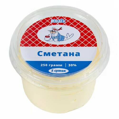 

Сметана Митек 30% БЗМЖ 250 г