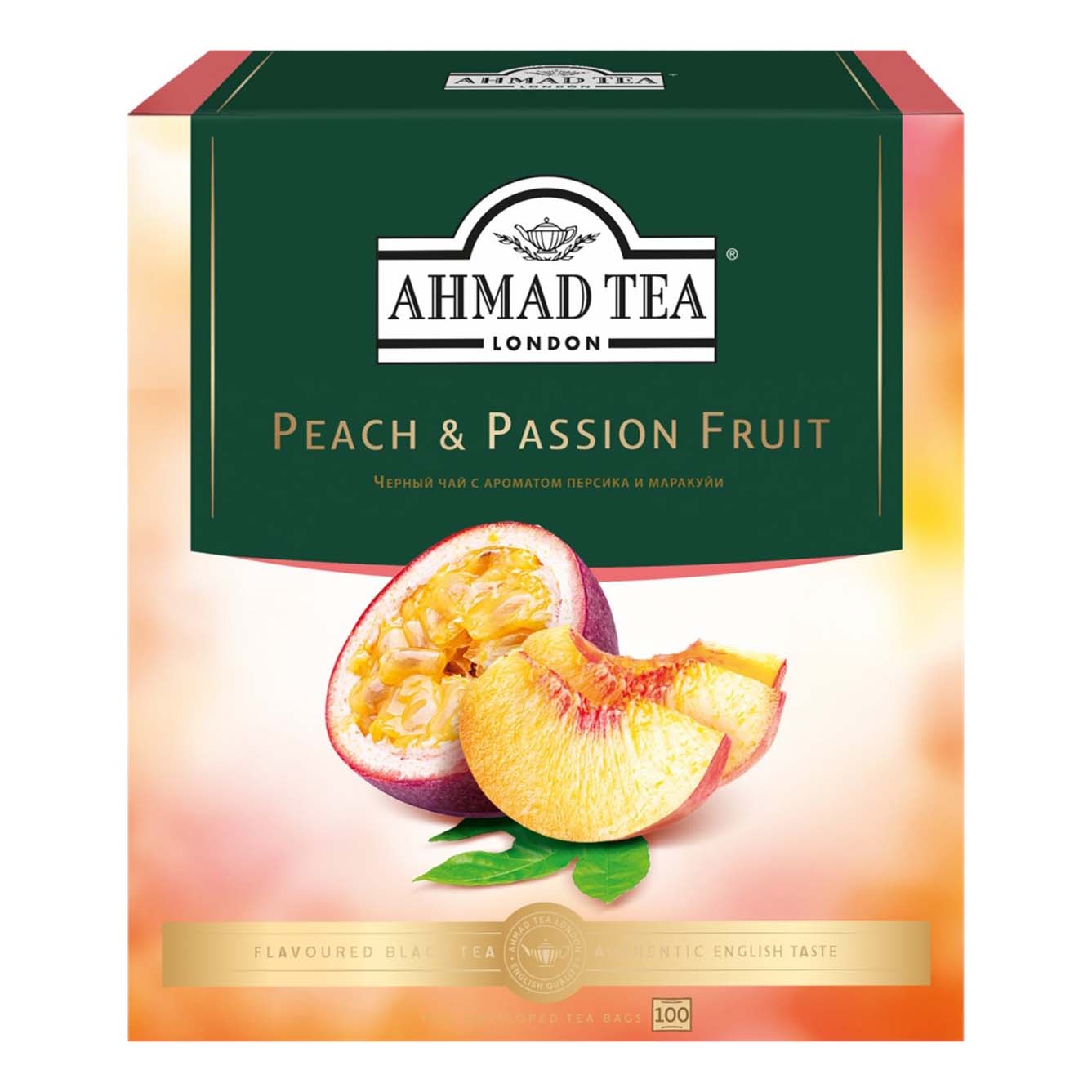 Чай черный Ahmad Tea Peach & Passion Fruit персик-маракуйя в пакетиках 2 г х 100 шт