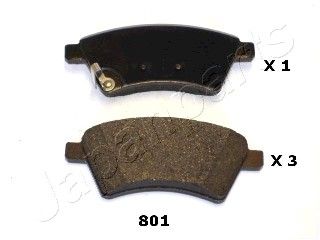 

Тормозные колодки Japanparts дисковые pa801af