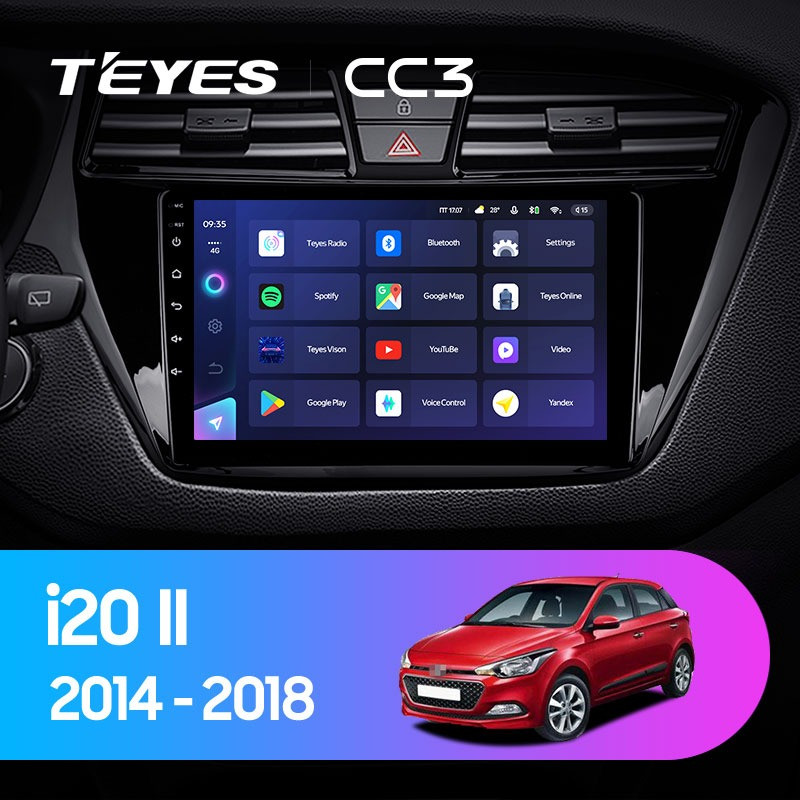 

Штатная магнитола Teyes CC3L 4/32 Hyundai i20 2 GB (2014-2018) Левый руль, CC3L