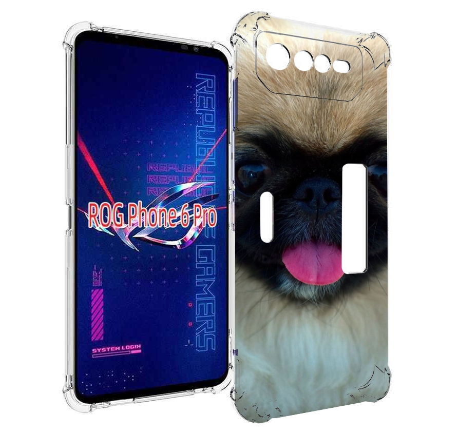 

Чехол MyPads пекинез для Asus ROG Phone 6 Pro, Прозрачный, Tocco