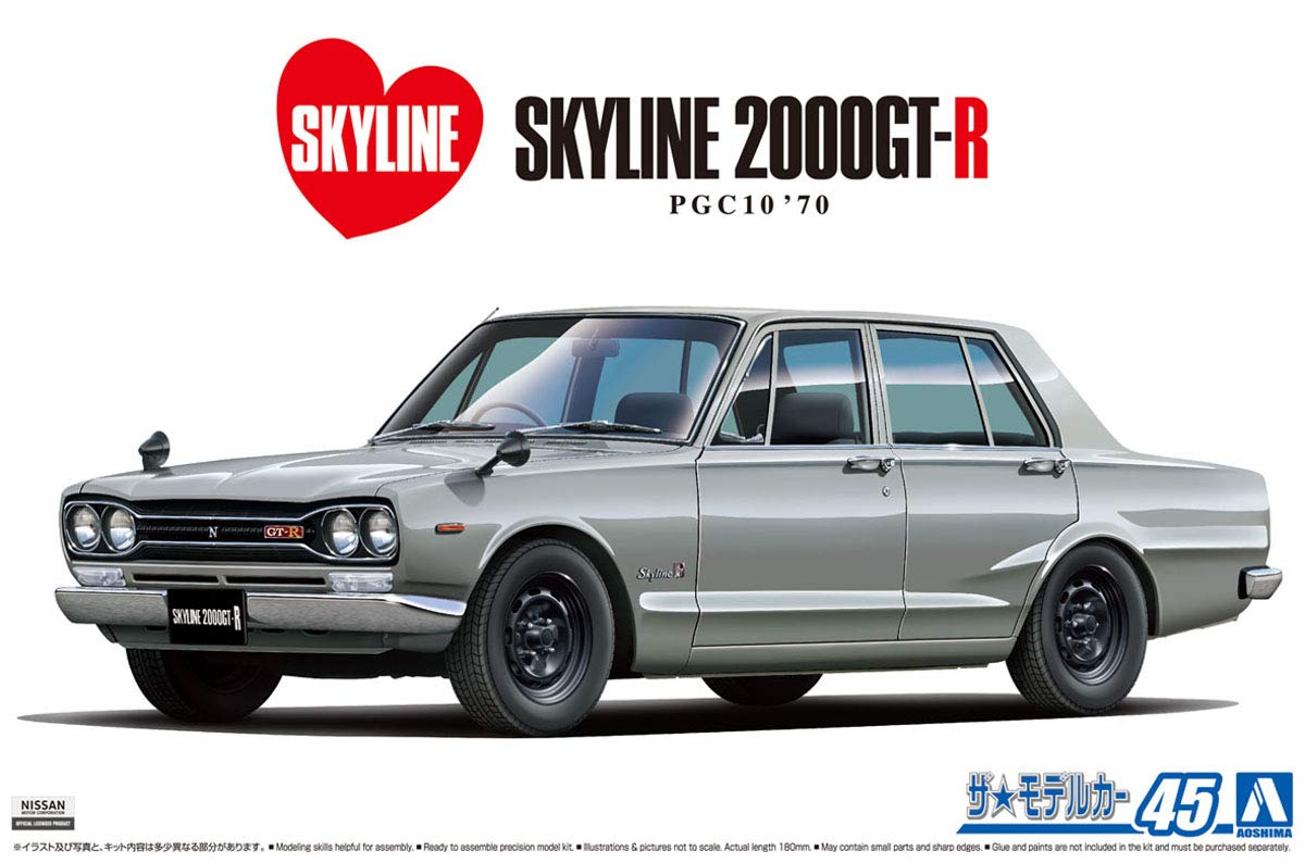 

Сборная модель Aoshima 1/24 Nissan Skyline 2000GT-R 4-Door PGC10 '70 05835