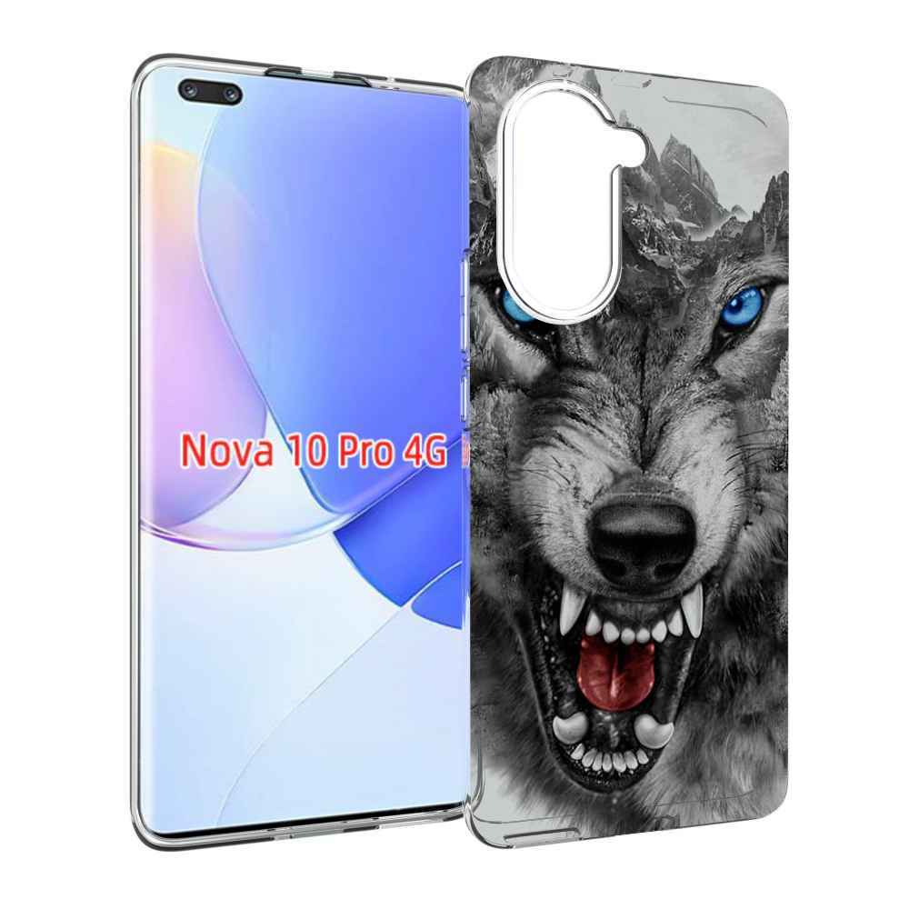 Чехол MyPads Волк-частица мужской для Huawei Nova 10 Pro противоударный