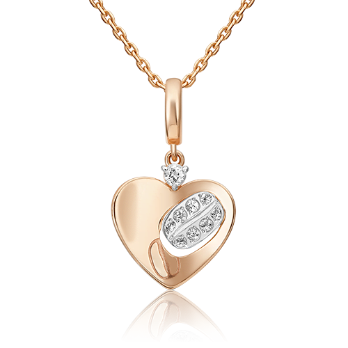 фото Подвеска из белого/красного золота с топазомplatina jewelry 03-3323-00-201-1111