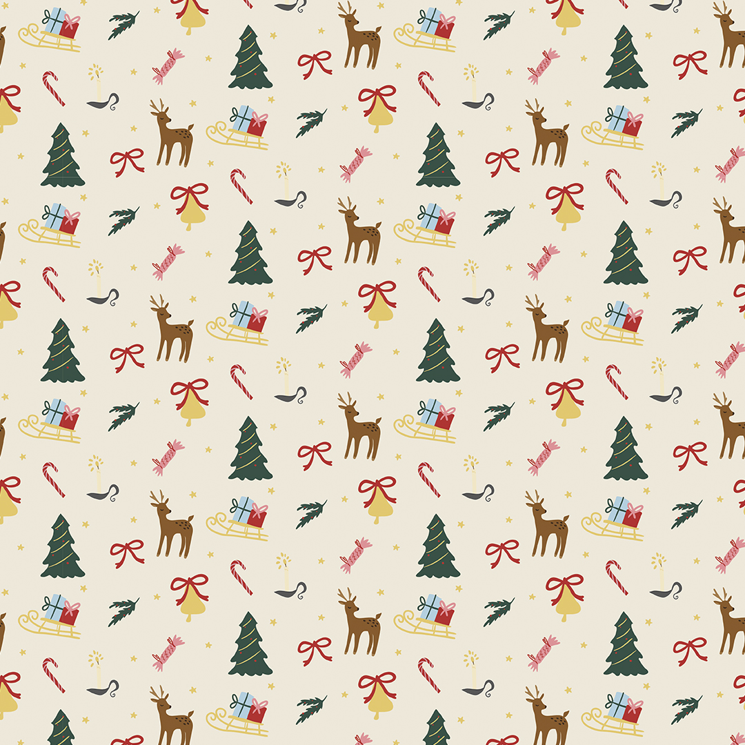 Упаковочная бумага Дон Баллон 2000000036328 Новогодний паттерн, 1 шт 0,7х1