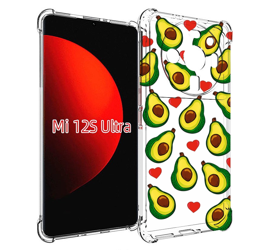

Чехол MyPads миленькие-авокадо для Xiaomi 12S Ultra, Прозрачный, Tocco