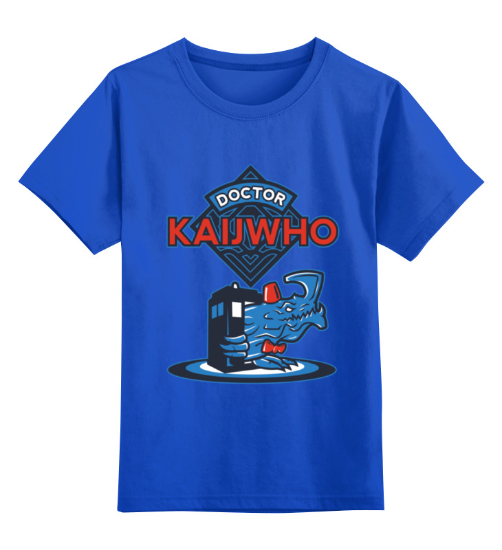 

Футболка детская Printio Doctor who x kaiju цв. синий р. 140, Doctor who x kaiju