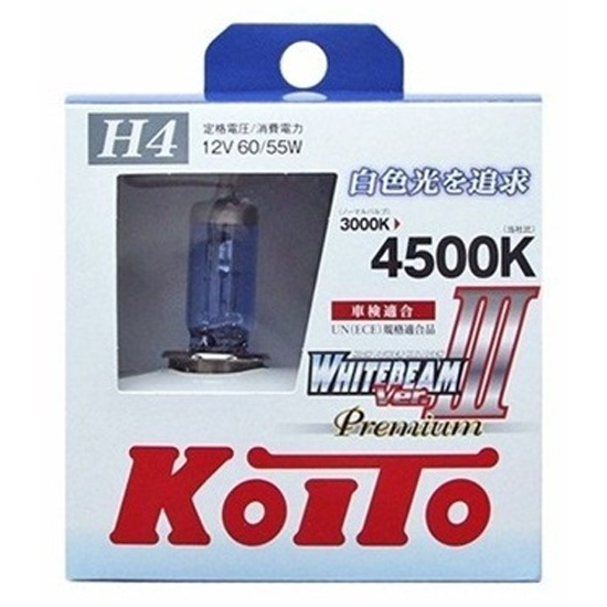 Лампа Koito, H4, P0744W, Whitebeam Premium, Высокотемпературная, Комплект 2 Шт.  - купить