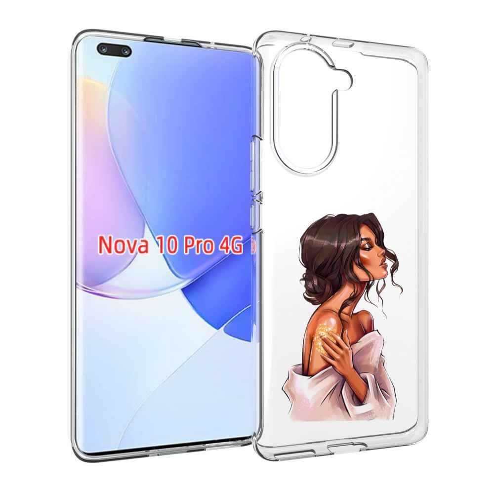 Чехол MyPads Девушка-нежная женский для Huawei Nova 10 Pro противоударный