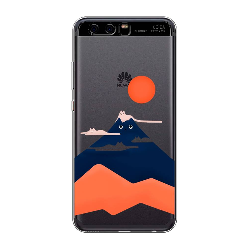 

Чехол для Huawei P10 "Кот-гора", Черный;оранжевый, 62250-4