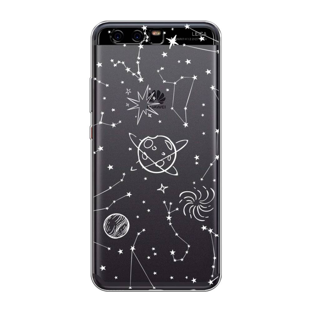 

Чехол для Huawei P10 "Планеты в космосе", Белый, 62250-2
