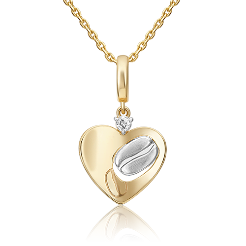 фото Подвеска из белого/желтого золота с топазом platina jewelry 03-3323-01-201-1121