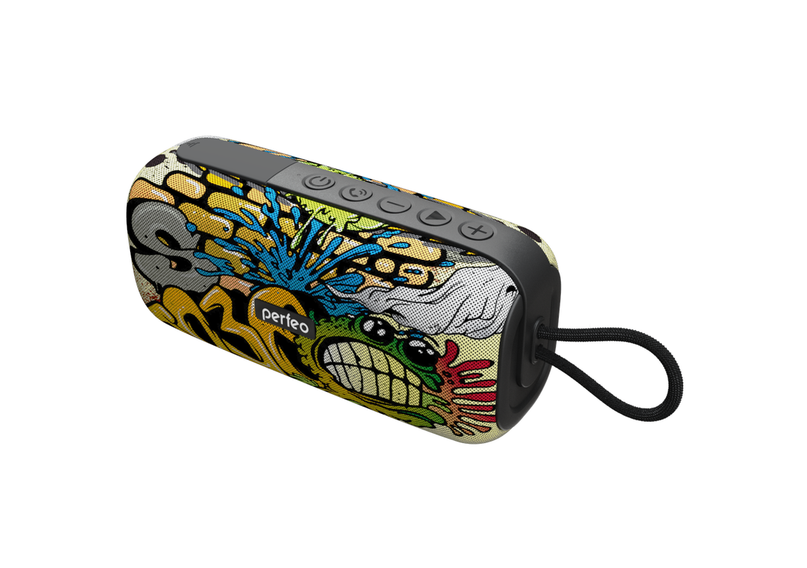 

Портативная колонка Perfeo Worm Graffiti (PF_D0346), Разноцветный, Worm
