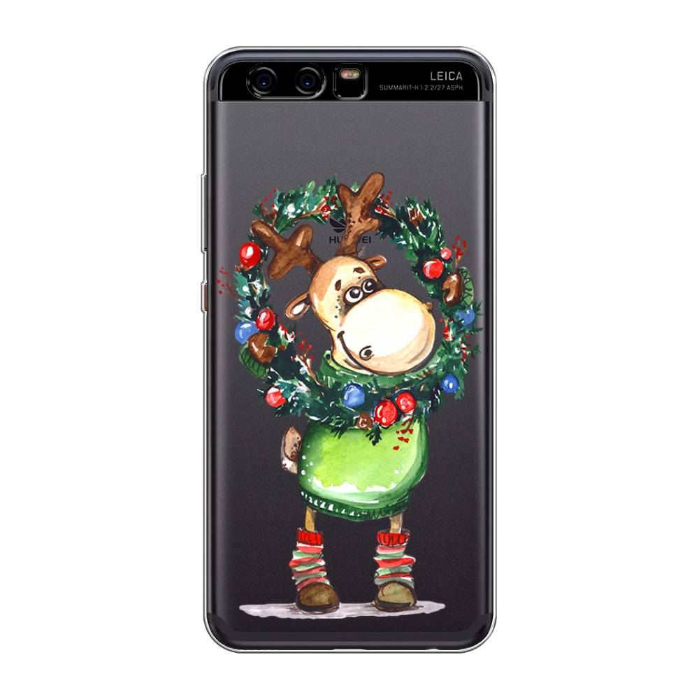 

Чехол для Huawei P10 "Олень с новогодним венком", 62250-4
