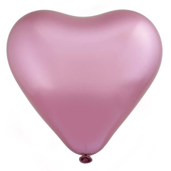 фото Шар латексный 12 сердце, хром сатин, набор 10 шт., фламинго everts