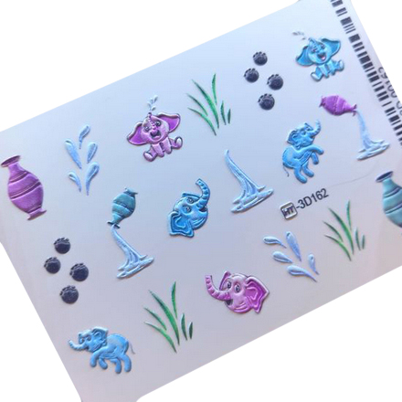 

Набор, Anna Tkacheva, 3D-слайдер HT №162 «Слоны. Слоники», 3 шт., Разноцветный