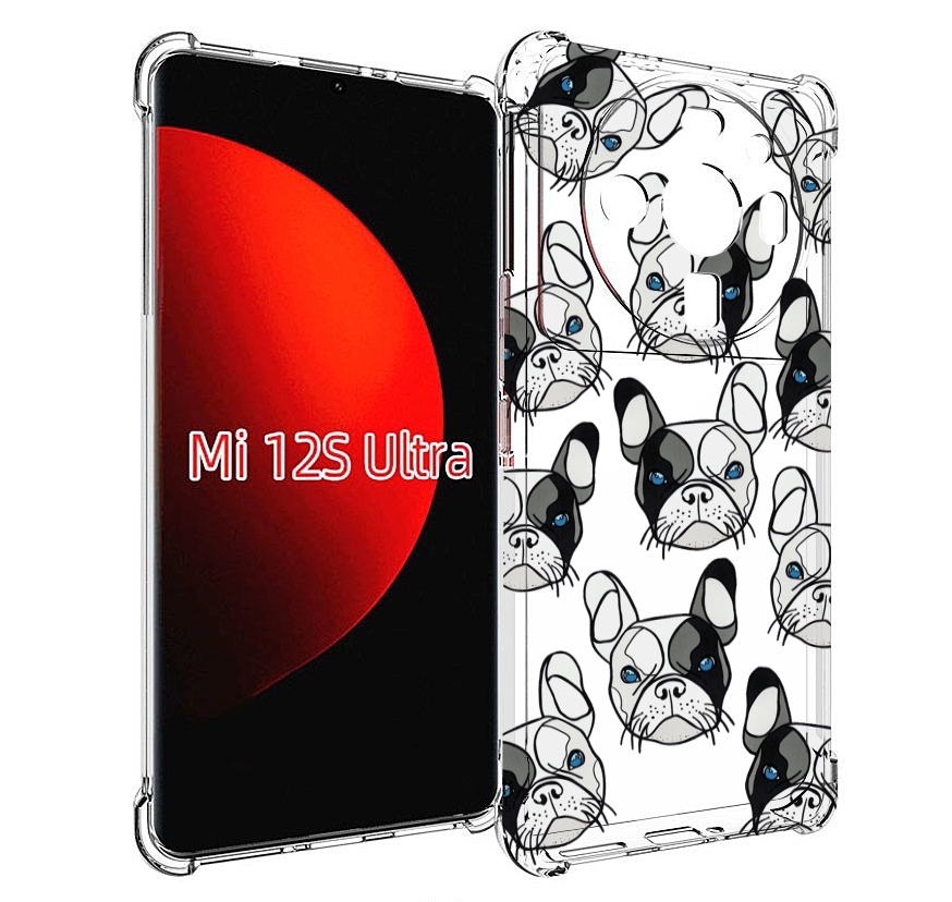 

Чехол MyPads мини-собачки-черно-белый для Xiaomi 12S Ultra, Прозрачный, Tocco