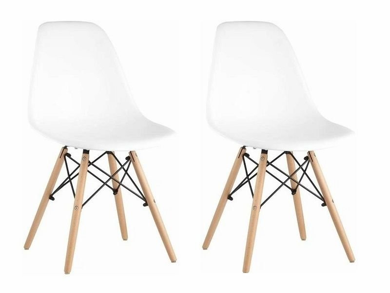 

Комплект стульев Sino Power Eames, буковые ножки (2 штуки), белый, Eames