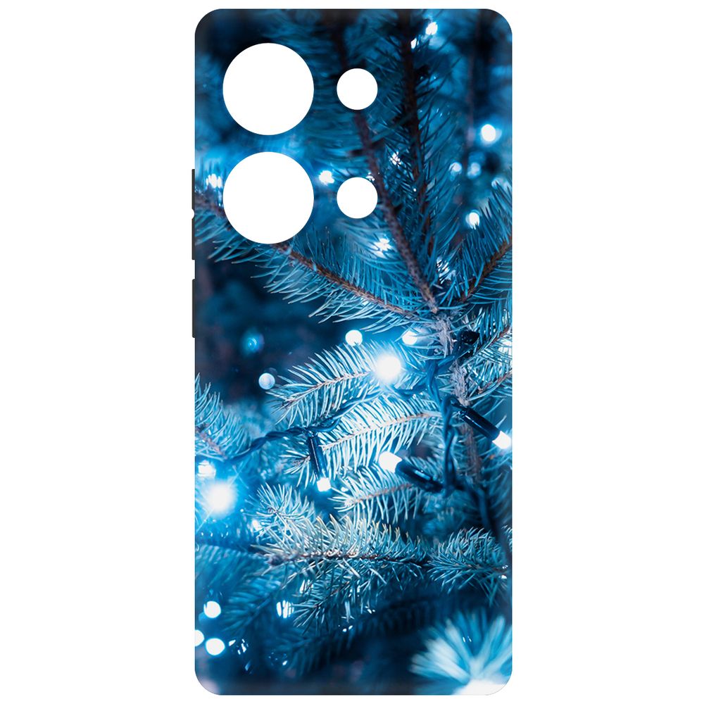 

Чехол-накладка Krutoff Soft Case Гирлянда для Poco M6 Pro 4G черный