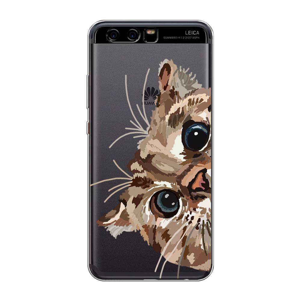 

Чехол для Huawei P10 "Любопытный кот", Коричневый;синий;черный, 62250-1