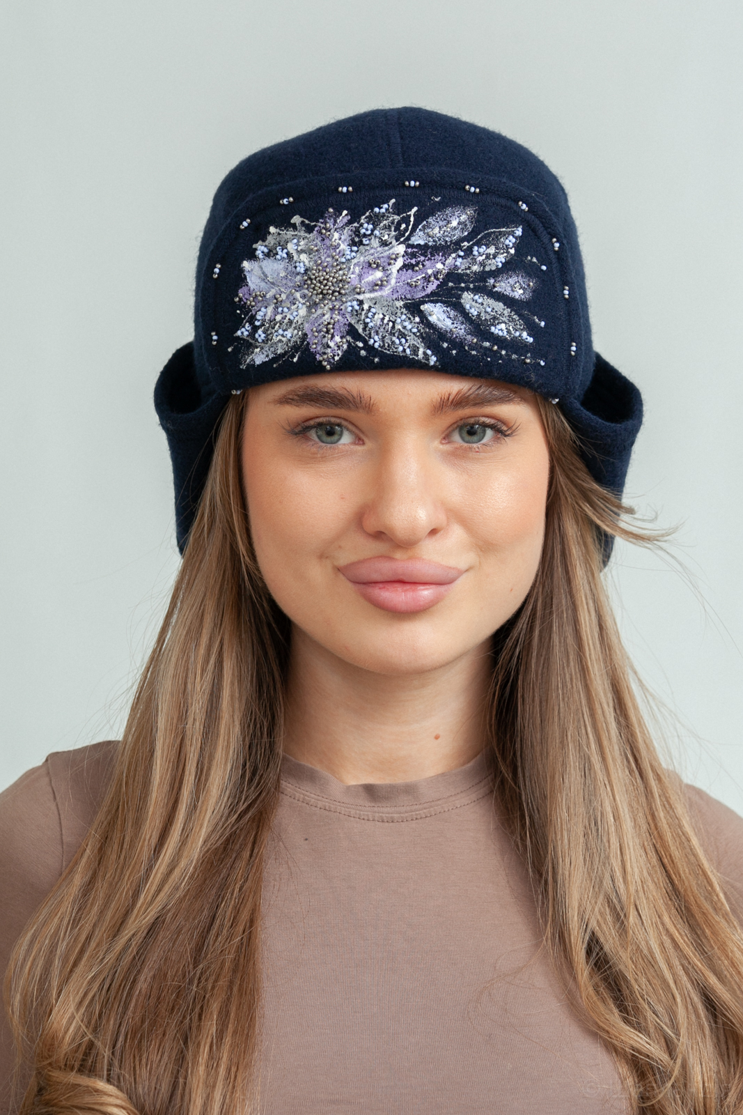 

Шапка женская Шапландия Е.К. 10.3 синяя, р.56-57, Синий, Е.К. 10.3