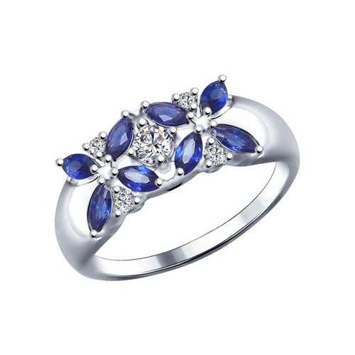 

Кольцо из серебра р. 17 SOKOLOV 88010032, корунд\фианит, 88010032