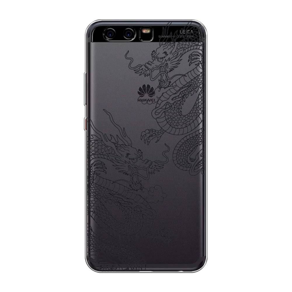 

Чехол для Huawei P10 "Два китайских дракона", Серый;черный, 62250-1
