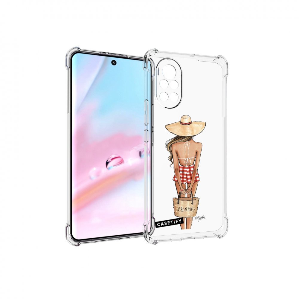 

Чехол MyPads CASETiFY женский для Huawei Nova 8 (ANG-LX1), Прозрачный, Tocco