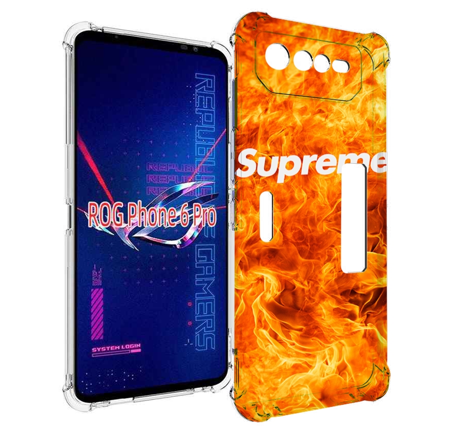 

Чехол MyPads пламя-пламенное суприм для Asus ROG Phone 6 Pro, Прозрачный, Tocco