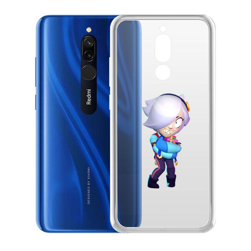 

Чехол-накладка Brawl Stars-Колетт для Xiaomi Redmi 8, Прозрачный