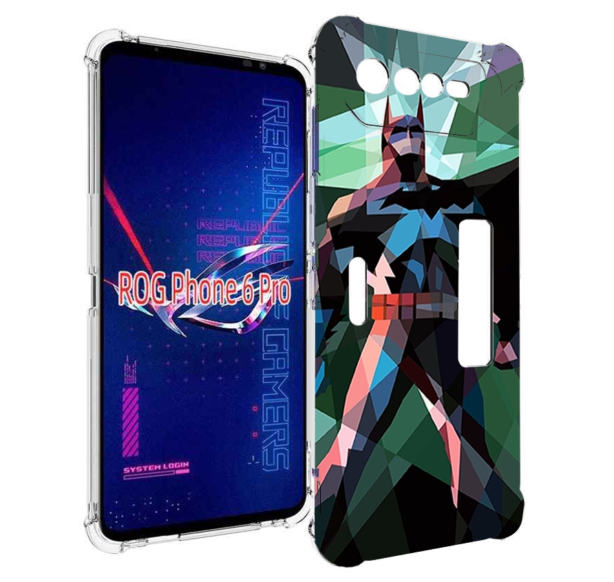 

Чехол MyPads полигональный-бэтмен-арт для Asus ROG Phone 6 Pro, Прозрачный, Tocco